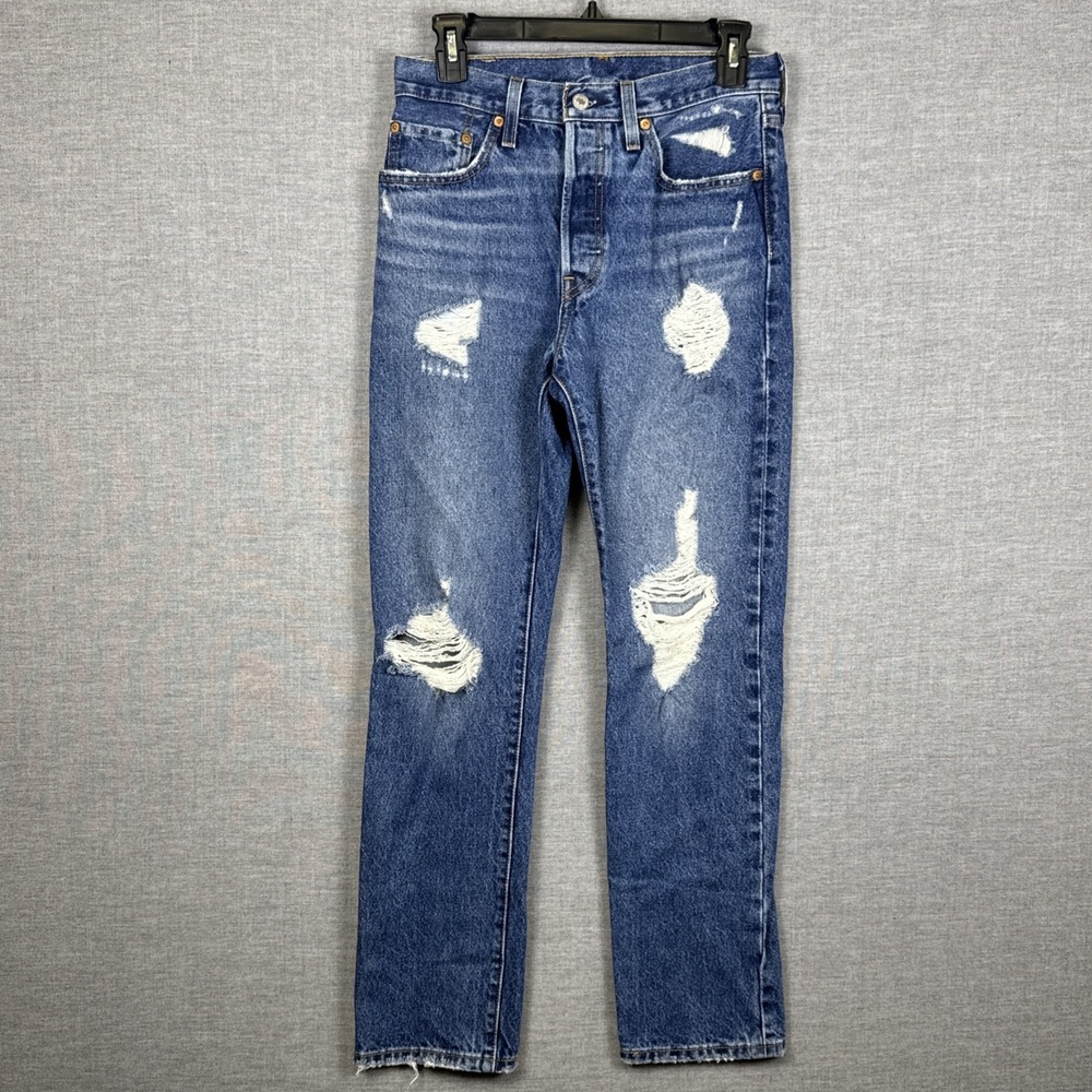 Levi's Blue Straight Leg Women's Jeans - Picture 5 of 9